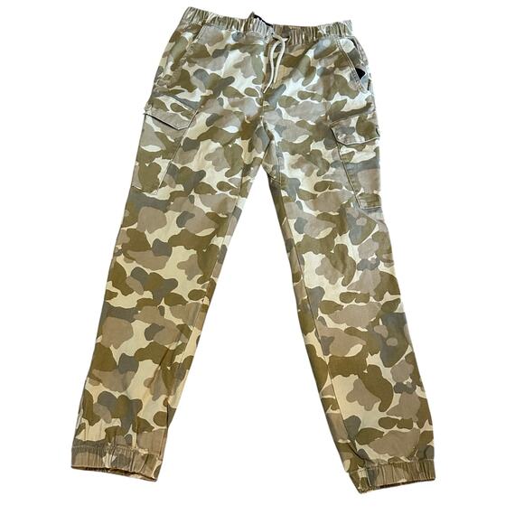 Vintage Airwalk Pants Camo Cargo Skater Tapered Drawstrings Mens Med Adjustable - Picture 1 of 4